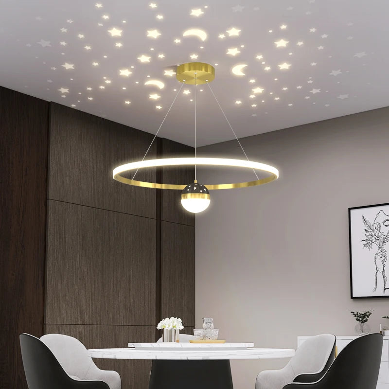 lustre moderne à led en silice pour restaurant et bureau