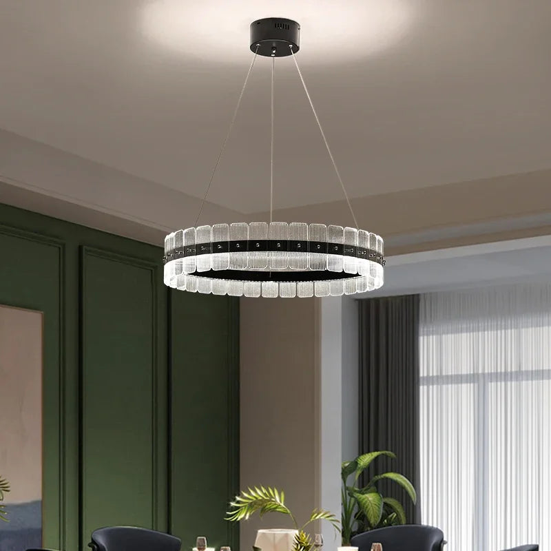 Italy Chandelier Acrylic Luxury Pendant Lamp LED Hanging Light  Living Dining Room Bedroom