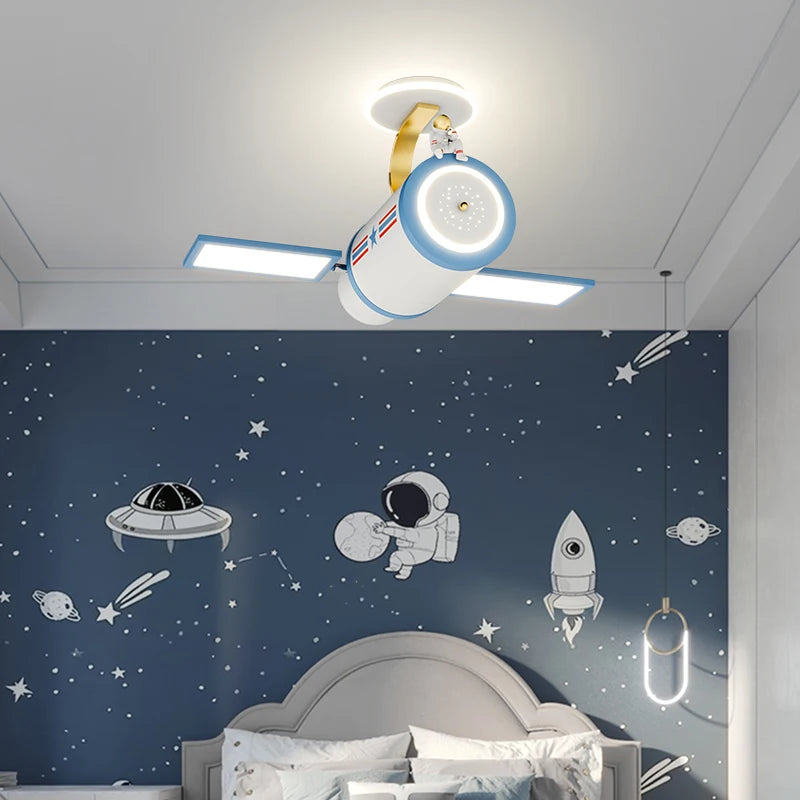 lustre dessin animé satellite pour chambre d'enfants décoratif