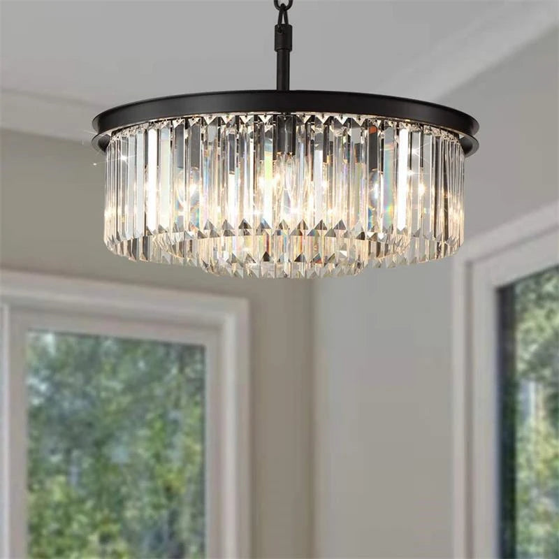 lustre en cristal suspendu pour éclairage intérieur design élégant