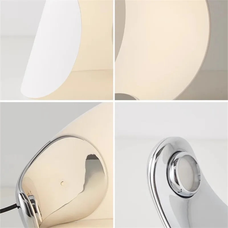 lampe de table chrome créative pour ambiance décorative