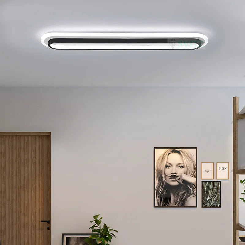 plafonnier moderne à bande led pour éclairage intérieur