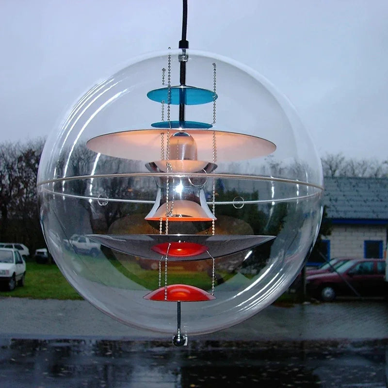 suspension moderne globe terrestre design danois en pvc