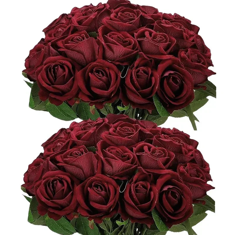 lot de 50 roses artificielles en soie pour décoration et événements festifs