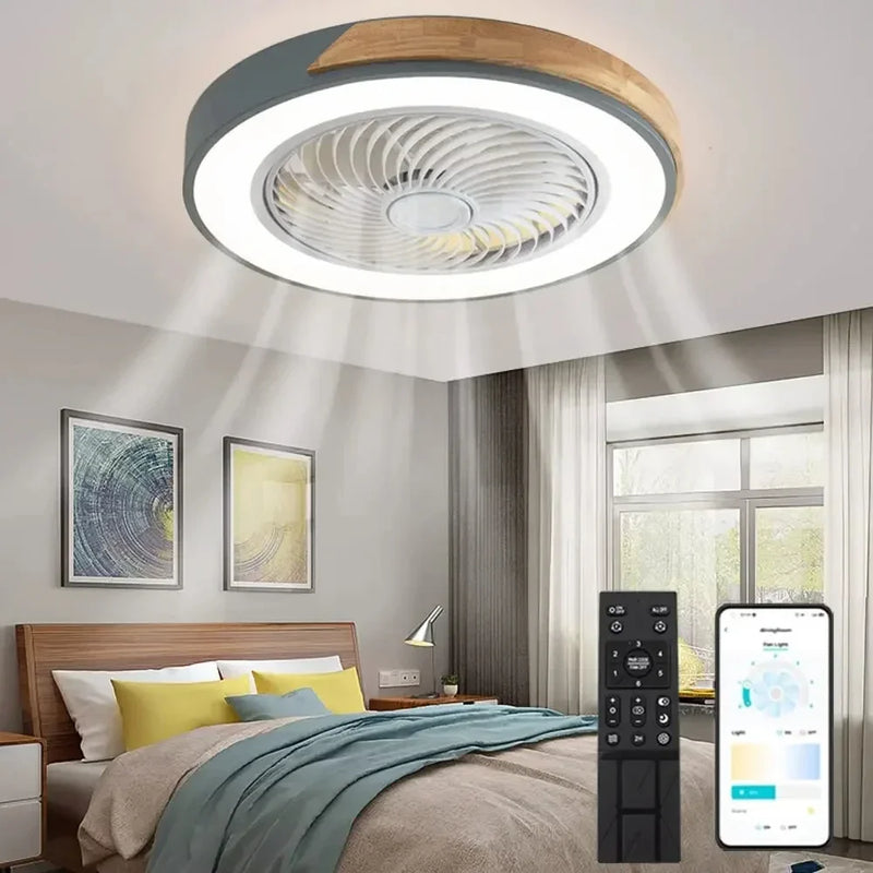 ventilateur plafond moderne pour enfants avec lumière led et télécommande