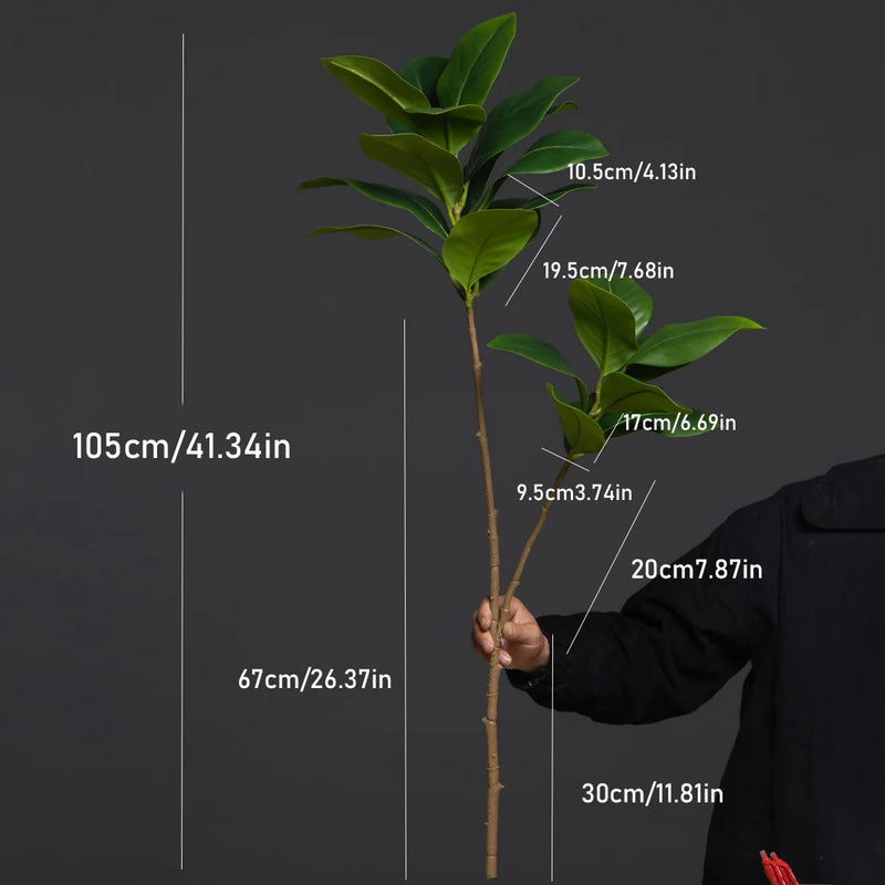 grandes plantes artificielles magnolia pour décoration jardin intérieur