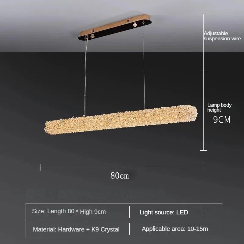 lustre en cristal k9 design élégant pour éclairage moderne