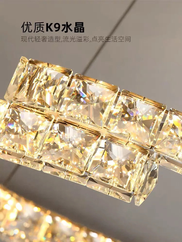 Modern Luxury K9 Crystal Led Chandelier In Dining Room, Nordic Living Room, Kitchen Lights, Bar, Bedroom Lighting Chandelier