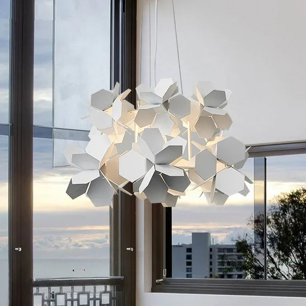 lustre à led moderne en fer pour décoration intérieure