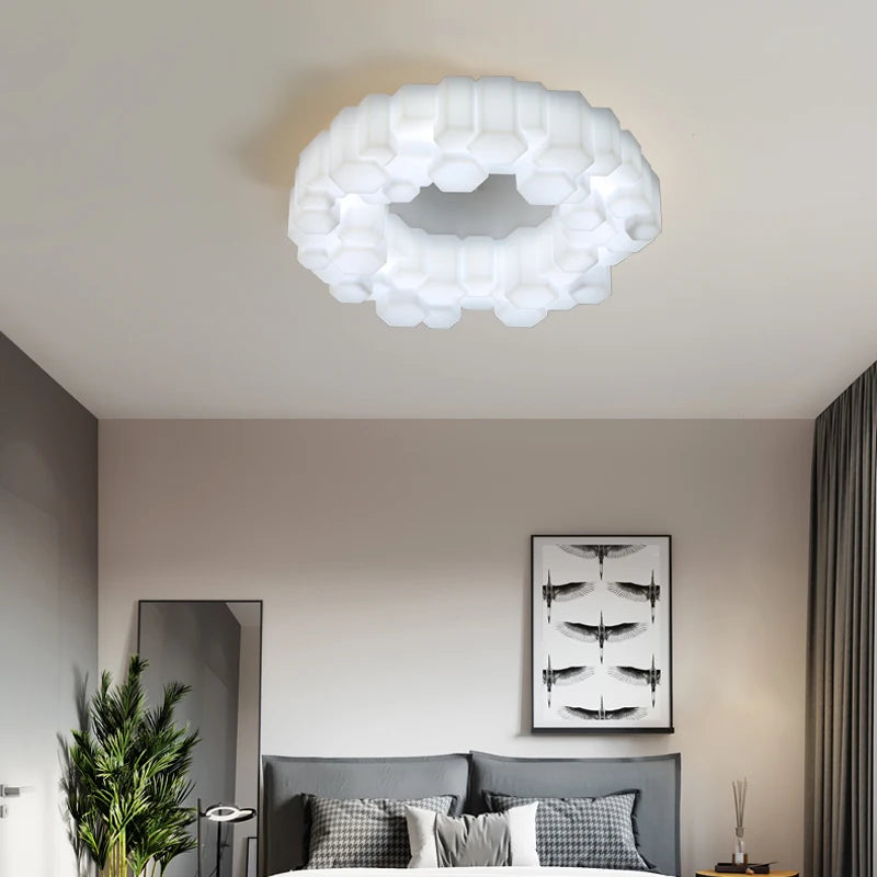 plafonnier led en forme de nuage design nordique minimaliste