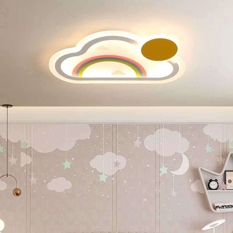 plafonnier nuage arc-en-ciel led pour chambre d'enfant