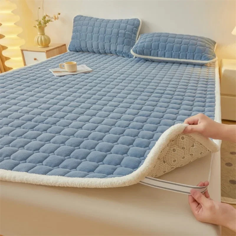 nouveau matelas en polaire chaude pour hiver étudiants couette épaisse