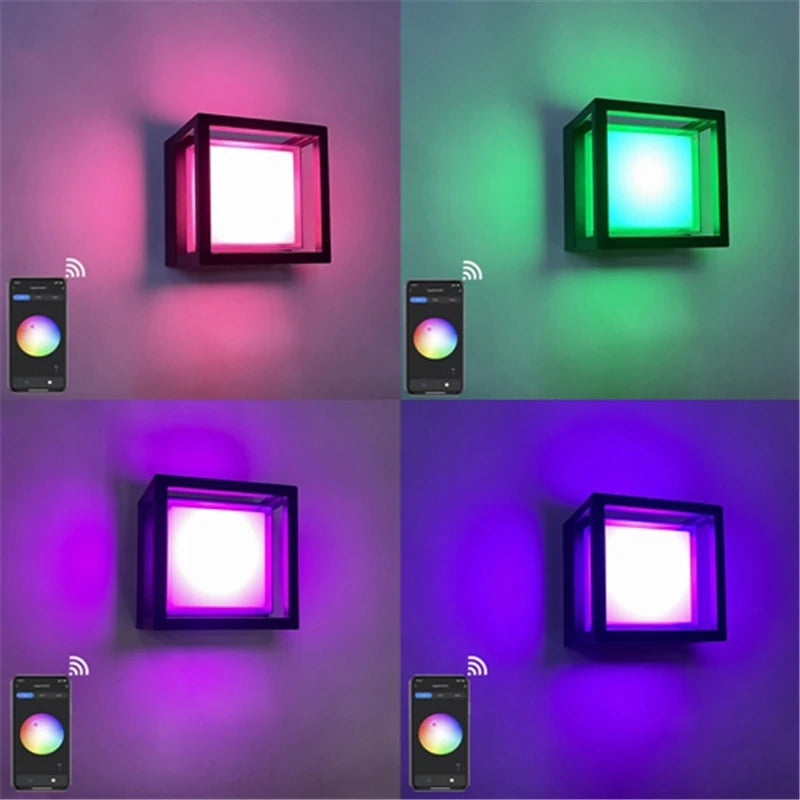 applique murale led intelligente extérieure connectée étanche pour jardin