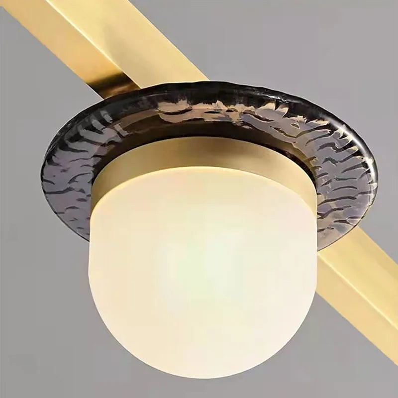 lustre led art déco style nouveau suspension