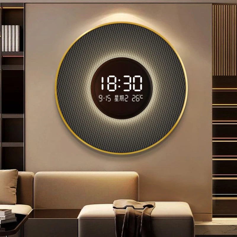 horloge décorative numérique lumineuse pour restaurant et décoration intérieure