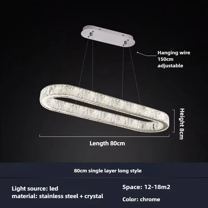 lustre moderne en cristal pour un éclairage élégant