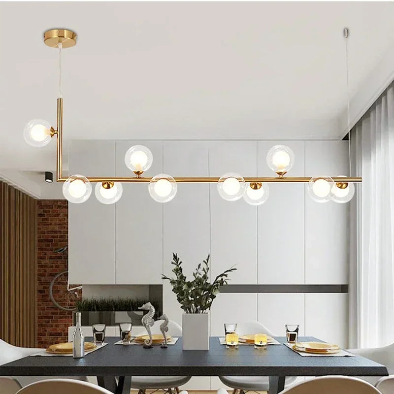 Kitchen Island Ceiling Chandelier Dining Table Glass Pendant Lamp Led Suspension Luminaire Hanging Light