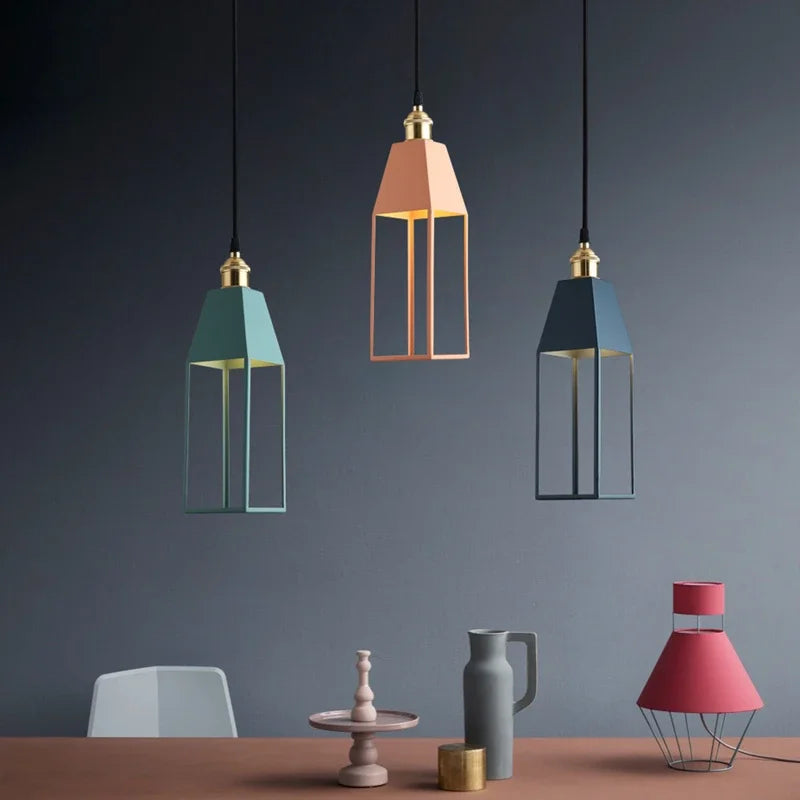 Modern Pendant Lamp Creative Nordic Style Macaron E27 Hanging Dining Living Bedroom Bedside Bar Table Kitchen Island Decor Light