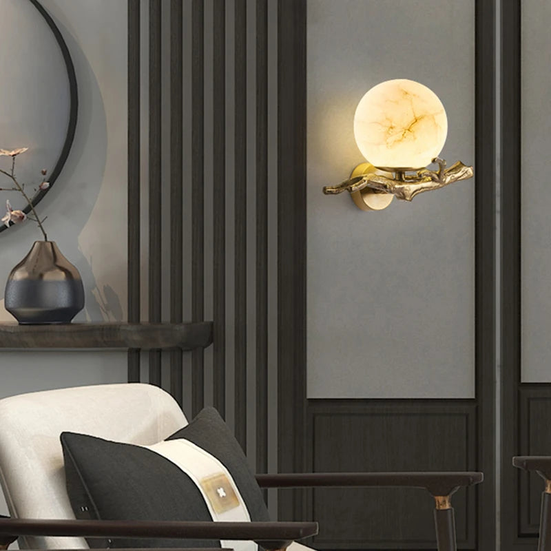applique murale en cuivre marbre naturel lampe de luxe livraison directe