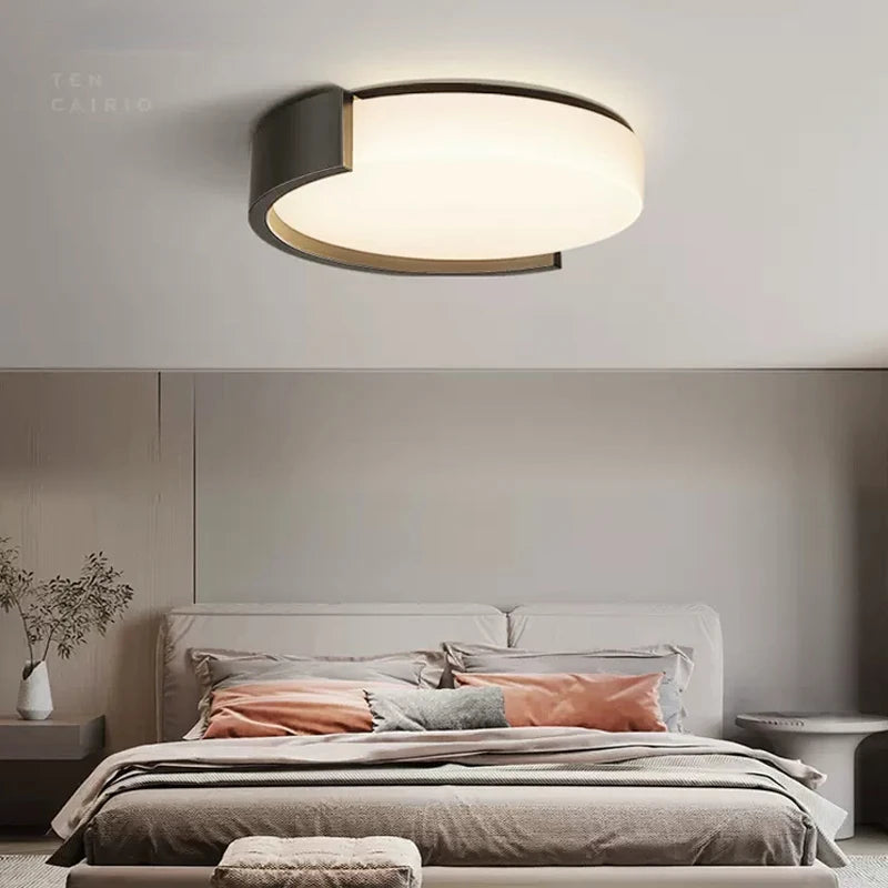 plafond moderne à leds simple décoratif lumière loft lampe ronde