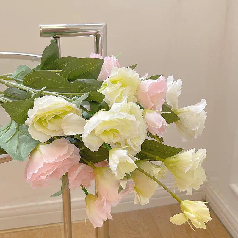 grandes roses artificielles en soie pour décorations diverses