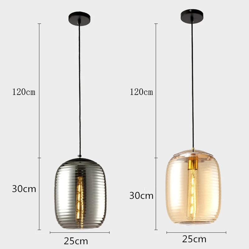 suspension en verre teinté pour une décoration moderne intérieure