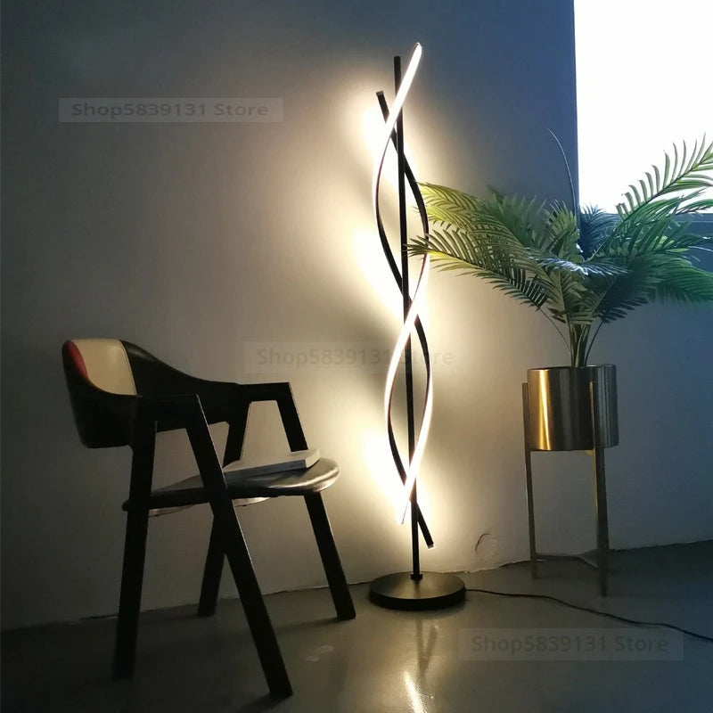 lampe led sur pied design nordique moderne en acrylique