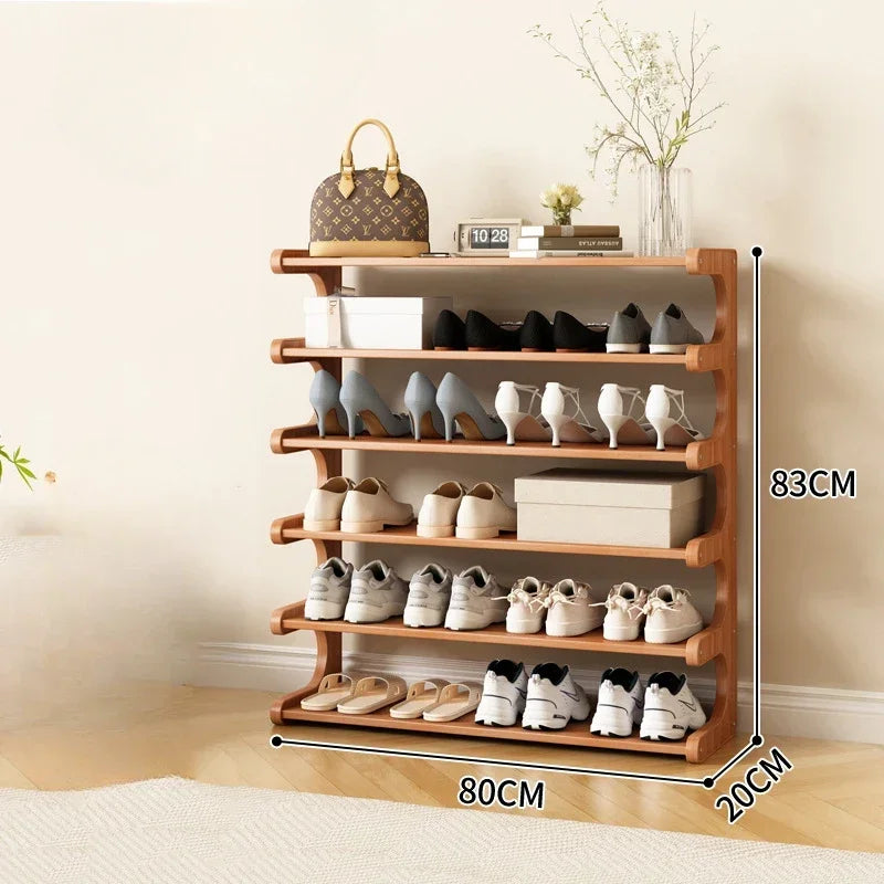 etagere de rangement a chaussures en bois multicouches resistente à lhumidité