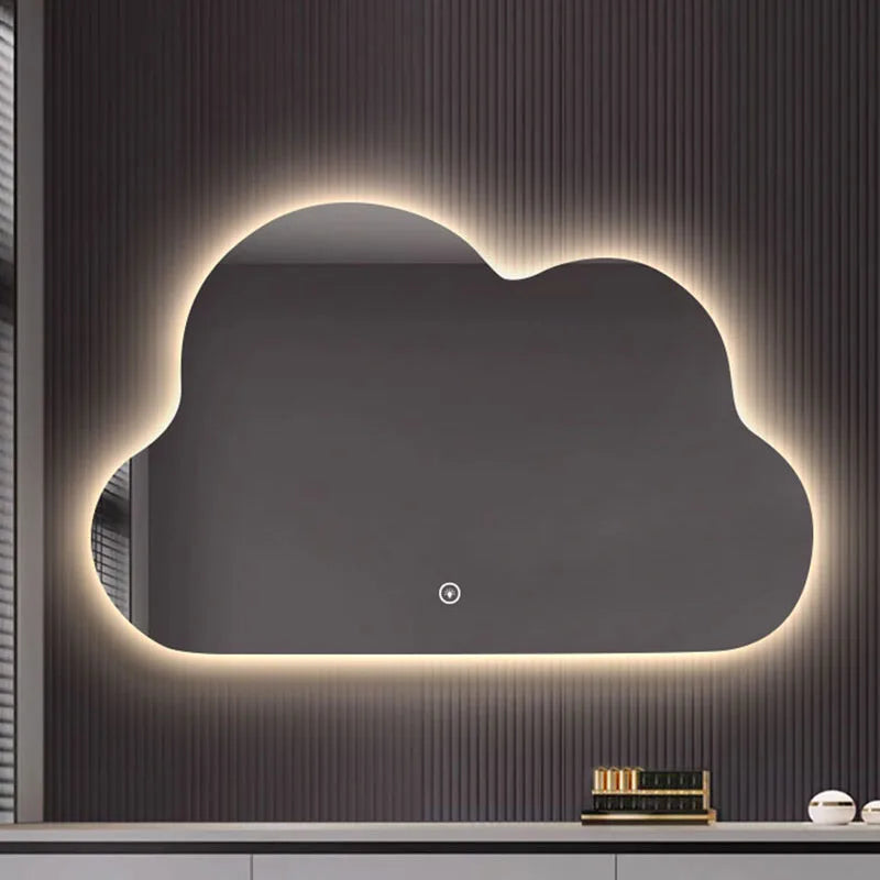 miroir nuage horizontal de luxe avec éclairage led pour maquillage