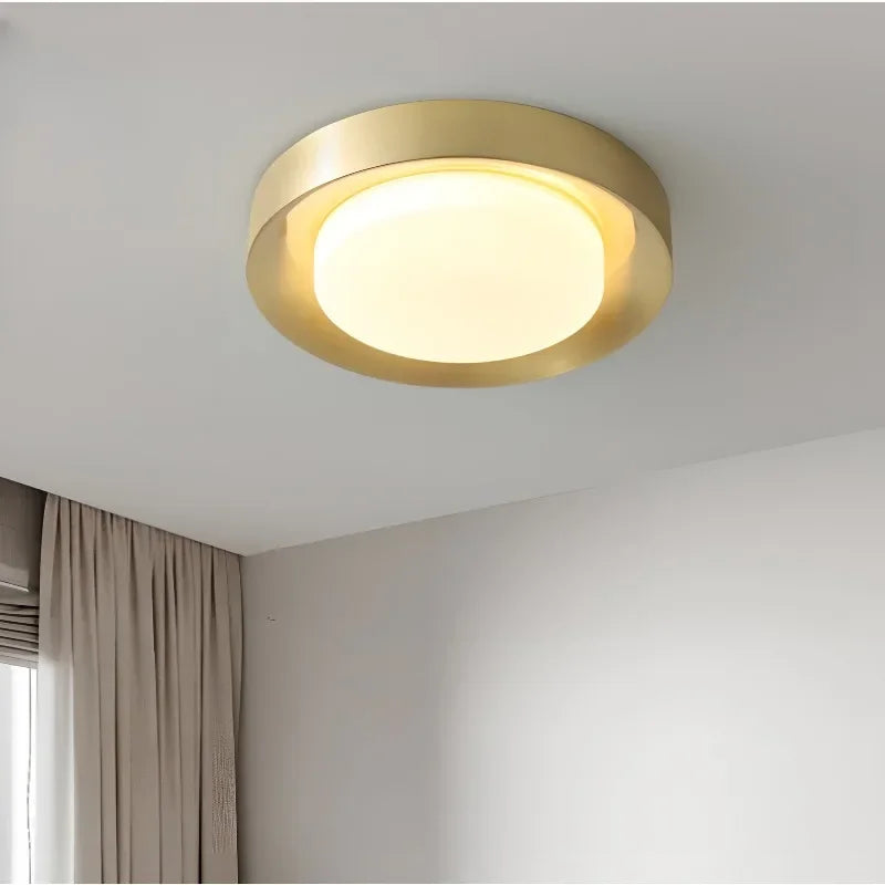 plafonnier led moderne en laiton décoration intérieure lumière design luxe