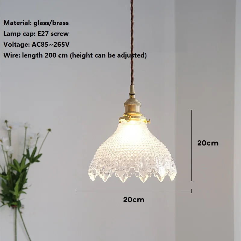 "suspension nordique vintage en verre et laiton luminaire décoratif"