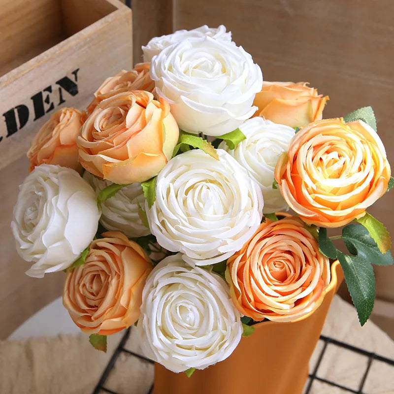 bouquets de roses artificielles pour décoration de mariage et artisanat