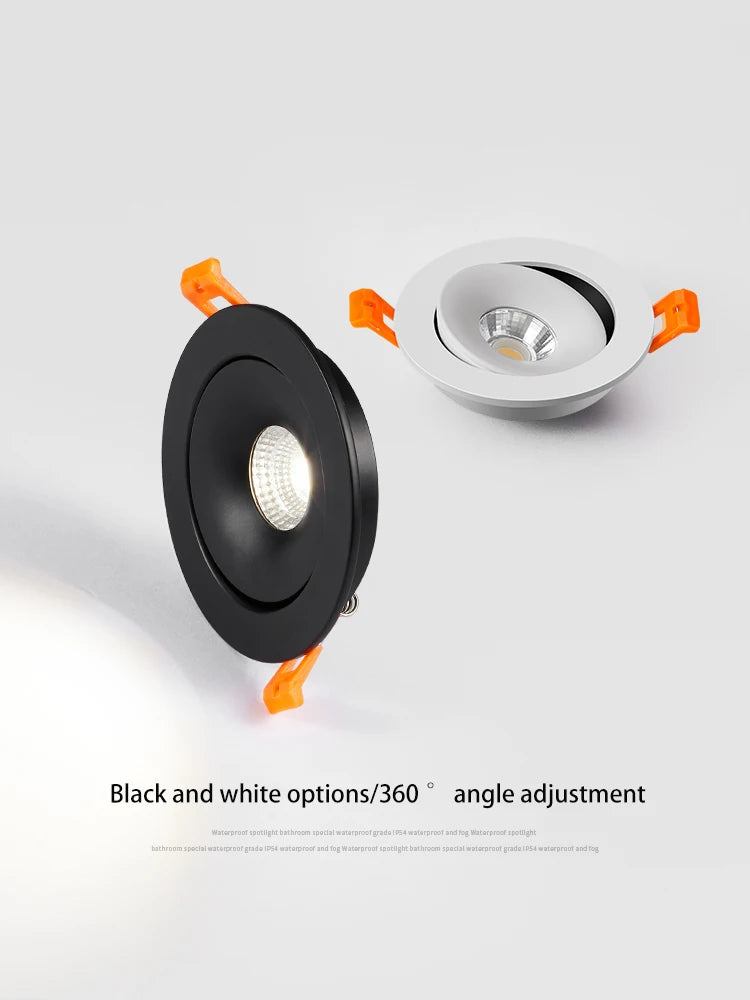 led spot encastré rond downlight cob plafonnier projecteurs ajustables