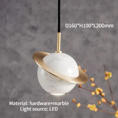 lustre danois créatif en marbre personnalisé pour décoration intérieure