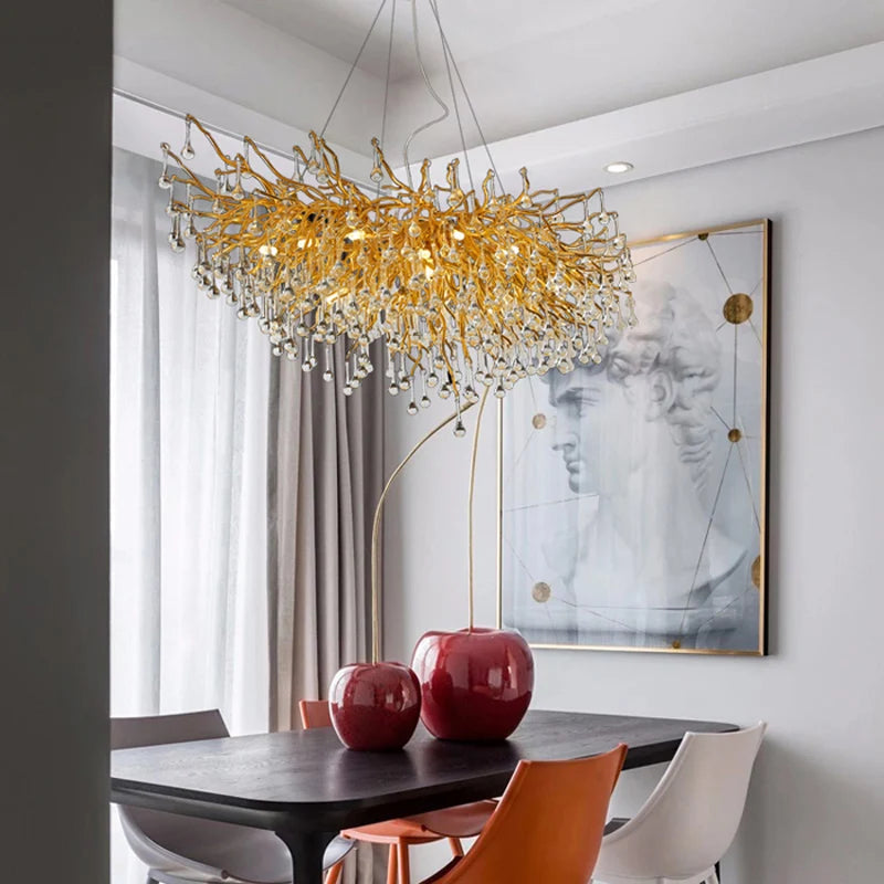 lustre en cristal pour éclairage créatif et décoration élégante