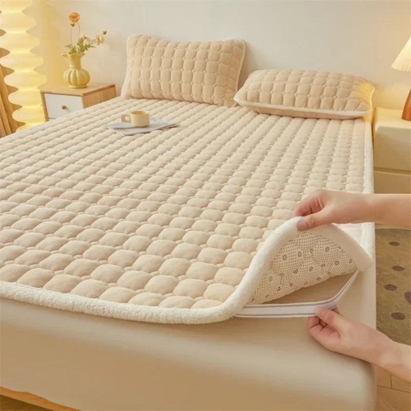 nouveau matelas en polaire chaude pour hiver étudiants couette épaisse