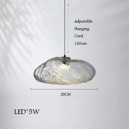 lustre en verre design nuage pour un intérieur créatif