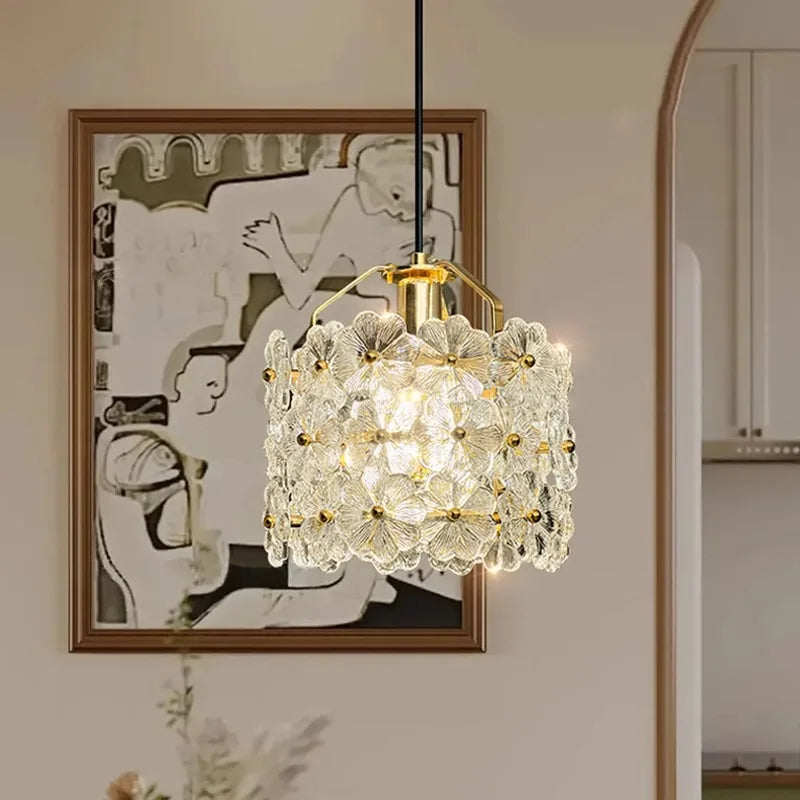 lustre romantique en art français avec lumière LED décorative