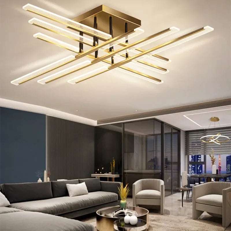 lustre acrylique dimmable moderne pour décoration intérieure élégante