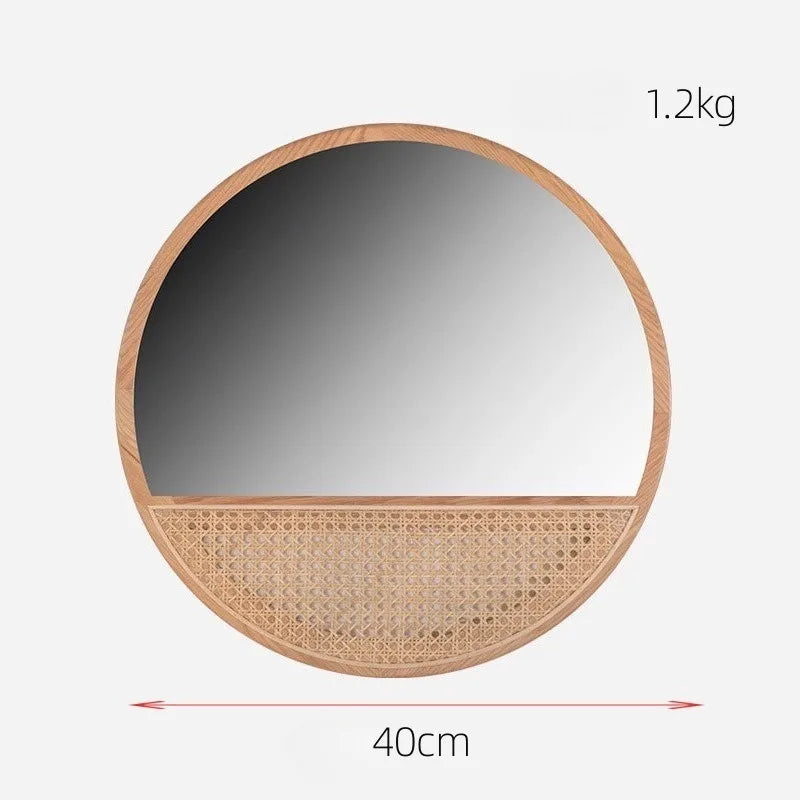 miroir de maquillage rétro style chinois suspendu décoratif pour intérieur