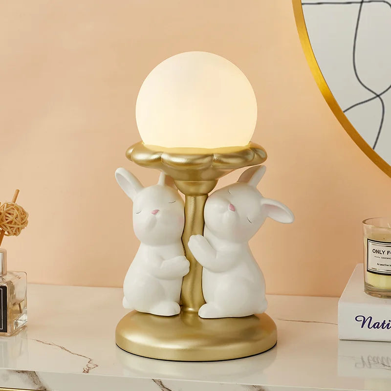 lampe de bureau kawaii lapin mignon décorative pour filles et mariages