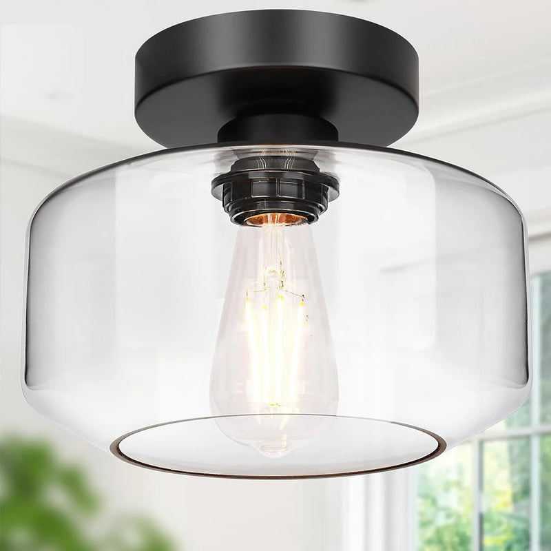 lustre moderne en verre led pour intérieur allée couloir