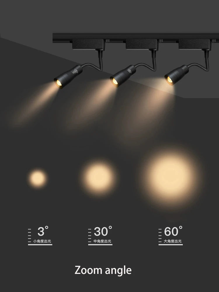 projecteurs led zoomables montés en surface pour arrière-plan de magasin