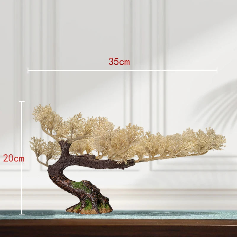 décoration intérieure faux arbre bonsaï style chinois pour un paysage apaisant