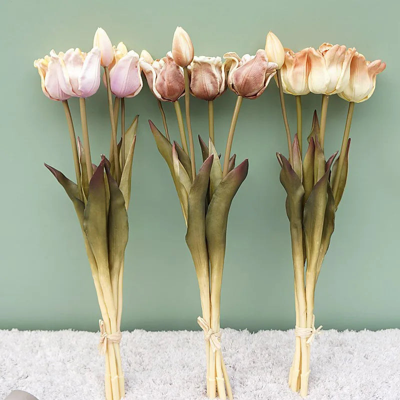 grandes tulipes baroques en silicone décoration de luxe pour événements