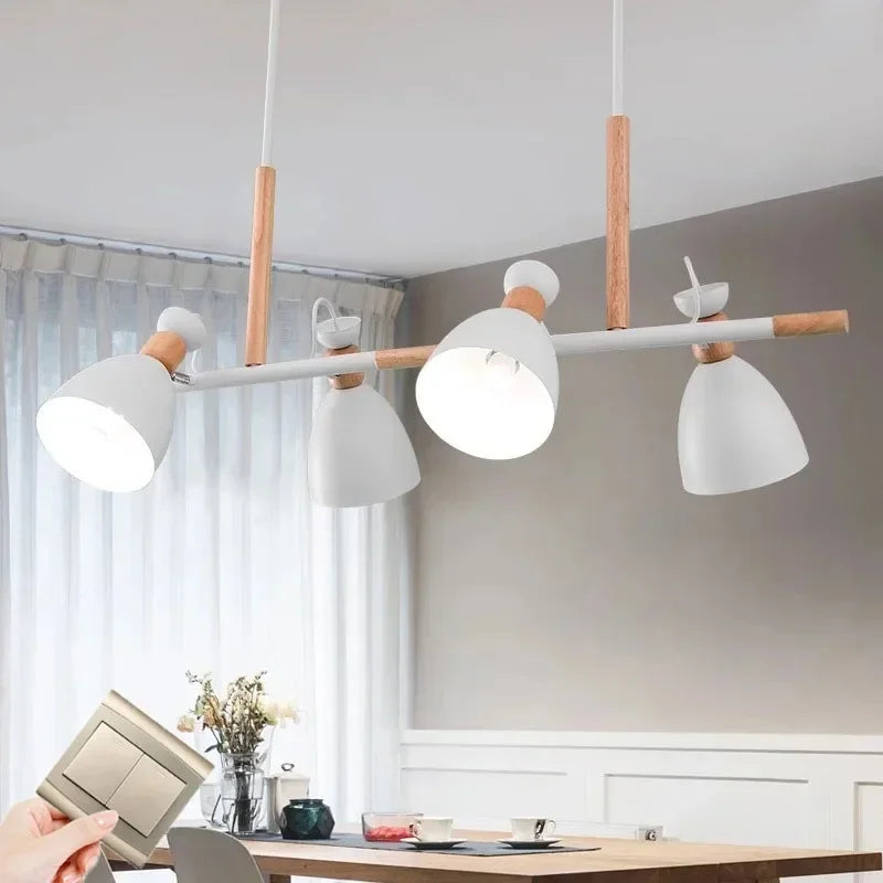 lustre design nordique en bois pour décoration intérieure moderne