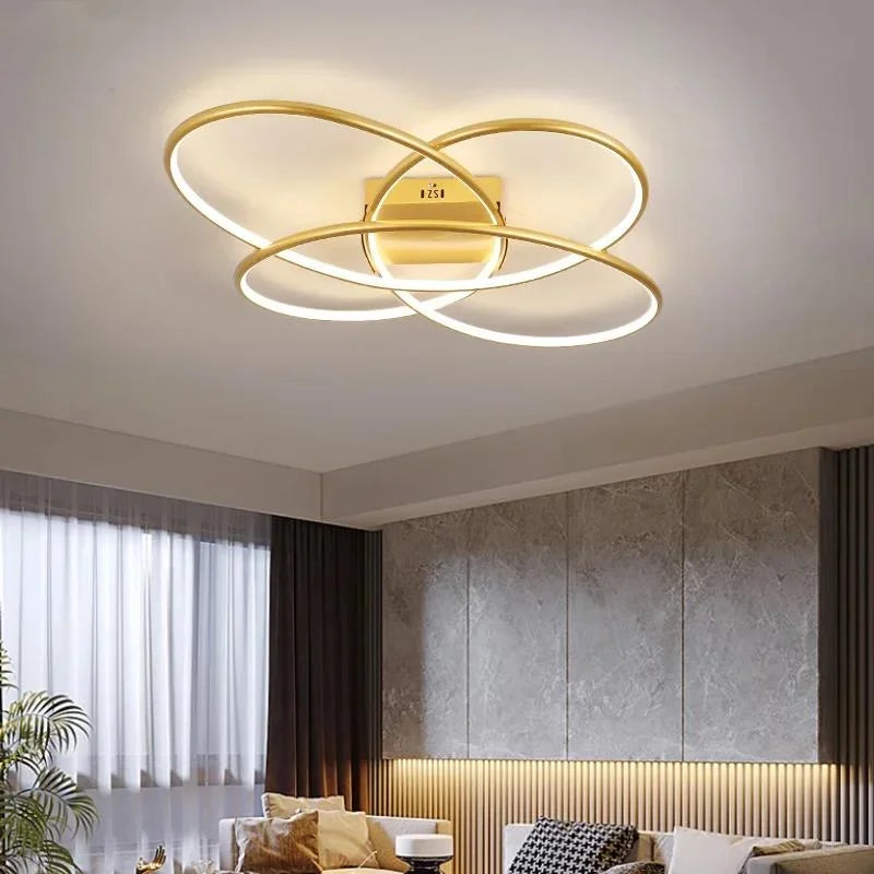 plafonnier led intelligent design moderne en forme de fleur