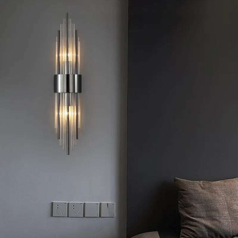 applique murale led en cristal luxe design nordique pour intérieur élégant