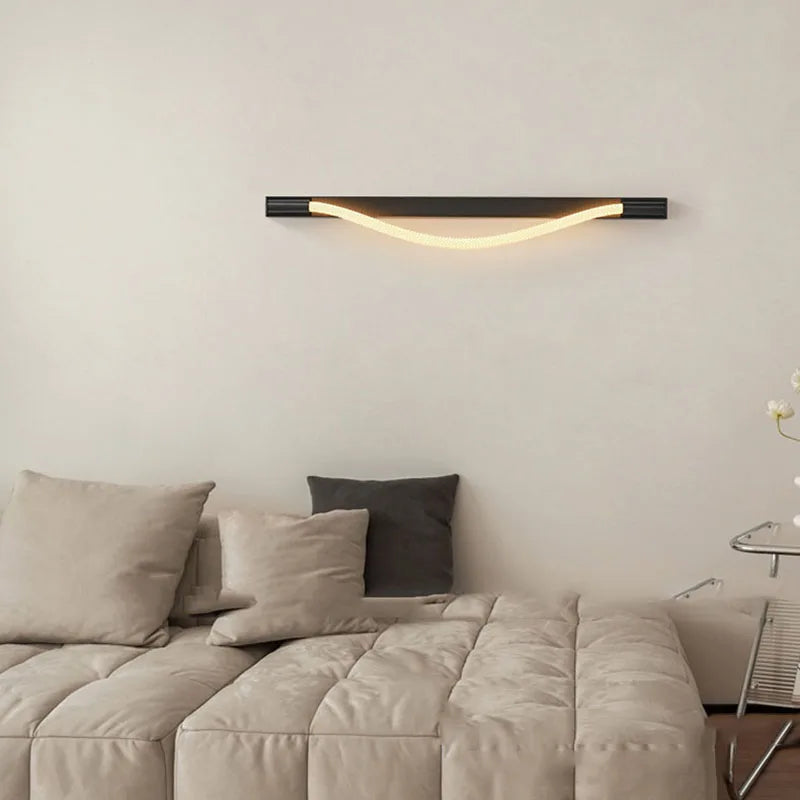 applique murale led tube acrylique 	 style acier inoxydable