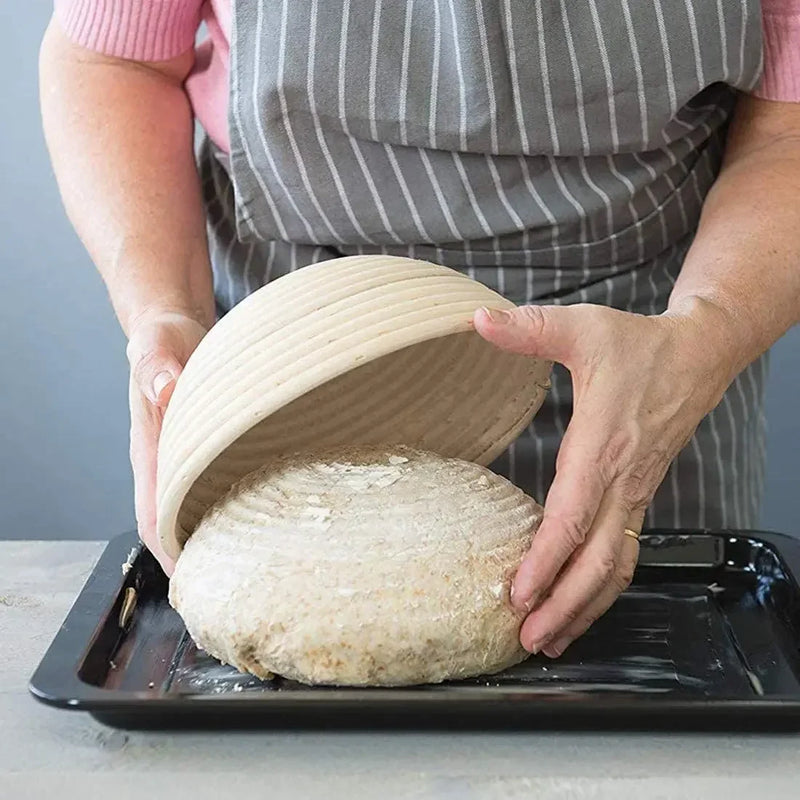 panier à pain en rotin naturel fait main pour fermentation de pâte au levain